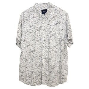 Rails Mens Carson‎ Spring Blossom Linen Blend Short Sleeve Button Up Large